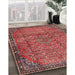 Traditional Orange Salmon Pink Persian Rug in Family Room, tr4067