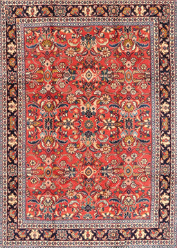 Machine Washable Traditional Light Copper Gold Rug, wshtr4068