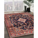 Machine Washable Traditional Orange Salmon Pink Rug in a Family Room, wshtr4069