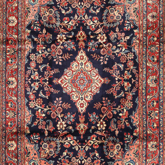 Machine Washable Traditional Orange Salmon Pink Rug, wshtr4069