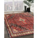 Traditional Orange Salmon Pink Persian Rug in Family Room, tr4070