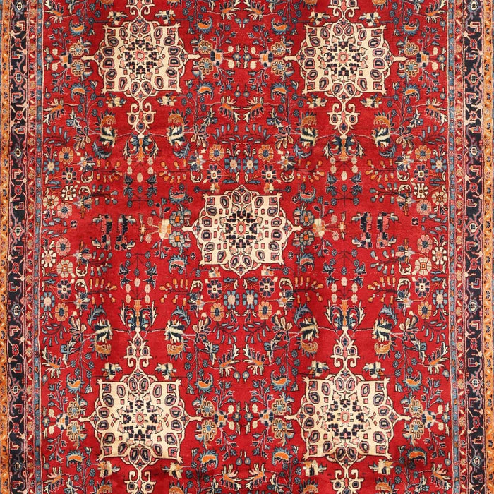 Traditional Copper Red Pink Persian Rug, tr4071