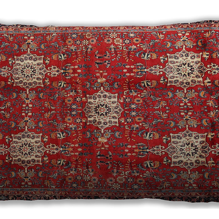 Traditional Classic Rectangular Copper Red Pink Lumbar Throw Pillow, 13 inch by 19 inch, lbtr4071