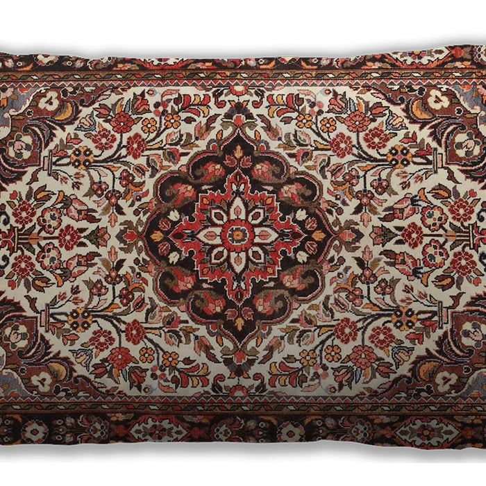 Traditional Classic Rectangular Saffron Red Lumbar Throw Pillow, 13 inch by 19 inch, lbtr4072
