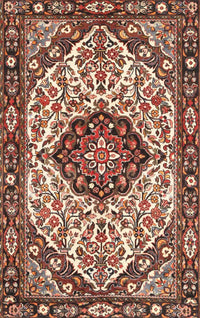 Machine Washable Traditional Saffron Red Rug, wshtr4072