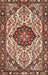 Machine Washable Traditional Saffron Red Rug, wshtr4072