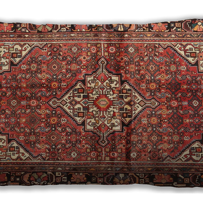 Traditional Classic Rectangular Saffron Red Lumbar Throw Pillow, 13 inch by 19 inch, lbtr4073