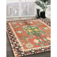 Traditional Brownish Green Persian Rug, tr4074