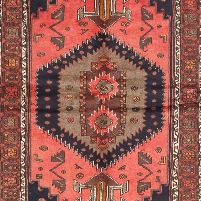 Machine Washable Traditional Rust Pink Rug, wshtr4075