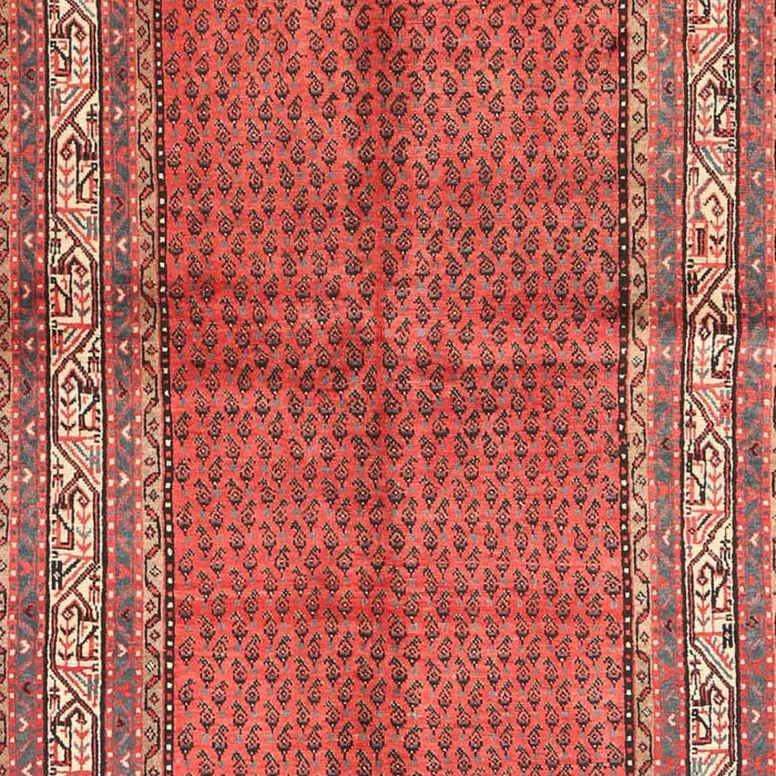 Machine Washable Traditional Sunrise Orange Rug, wshtr4076