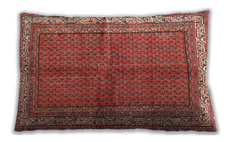 Traditional Classic Rectangular Sunrise Orange Lumbar Throw Pillow, 13 inch by 19 inch, lbtr4076