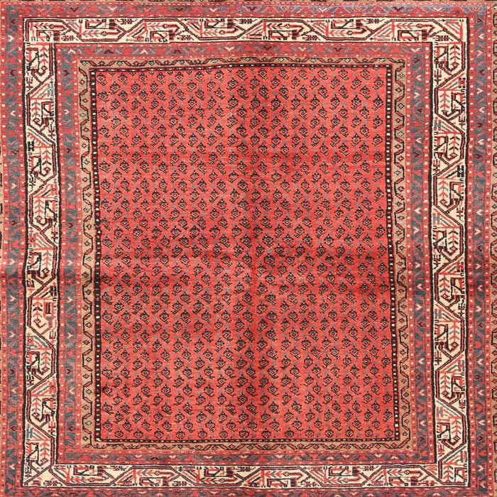 Square Traditional Sunrise Orange Persian Rug, tr4076