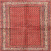 Square Traditional Sunrise Orange Persian Rug, tr4076