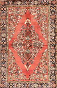 Machine Washable Traditional Sand Brown Rug, wshtr4077