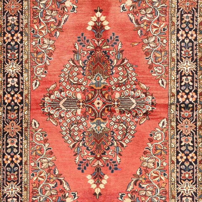 Traditional Sand Brown Medallion Rug, tr4077