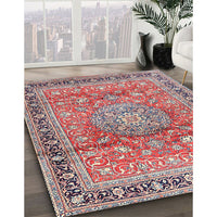 Traditional Tan Brown Medallion Rug, tr4078