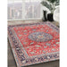 Traditional Tan Brown Medallion Rug in Family Room, tr4078