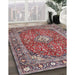 Traditional Tan Brown Medallion Rug in Family Room, tr4079