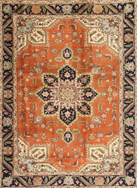 Machine Washable Traditional Mahogany Brown Rug, wshtr4081