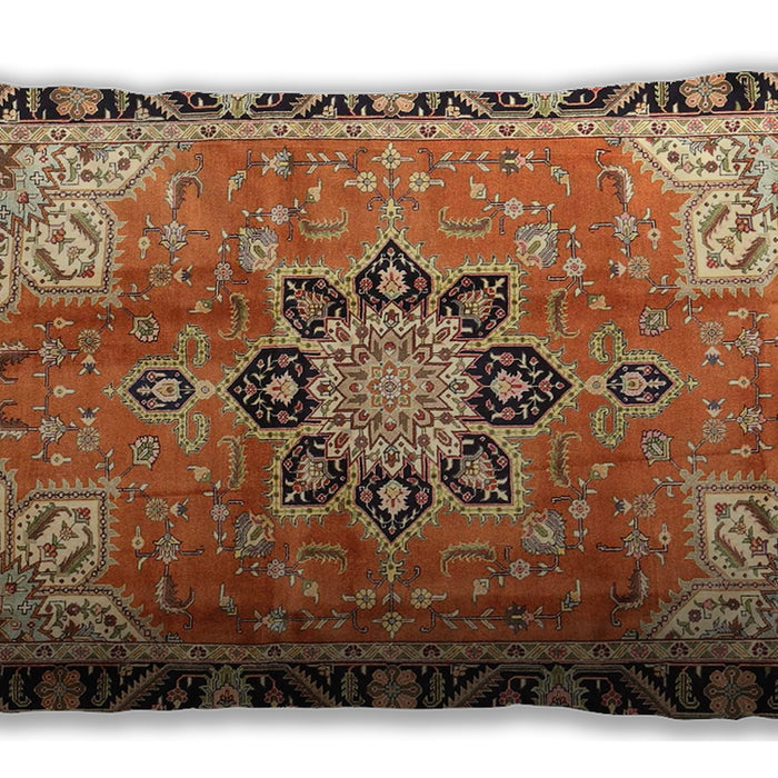 Traditional Classic Rectangular Mahogany Brown Lumbar Throw Pillow, 13 inch by 19 inch, lbtr4081