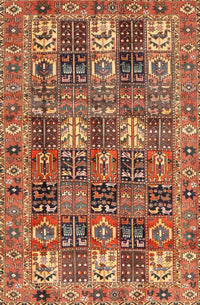 Machine Washable Traditional Sand Brown Rug, wshtr4082