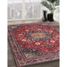 Machine Washable Traditional Rosy Pink Rug in a Family Room, wshtr4083