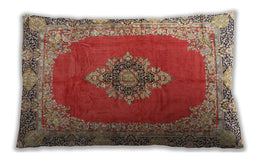 Traditional Classic Rectangular Red Lumbar Throw Pillow, 13 inch by 19 inch, lbtr4084