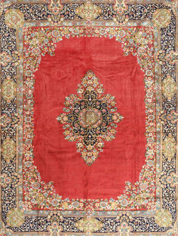 Machine Washable Traditional Red Rug, wshtr4084