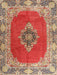 Machine Washable Traditional Red Rug, wshtr4084