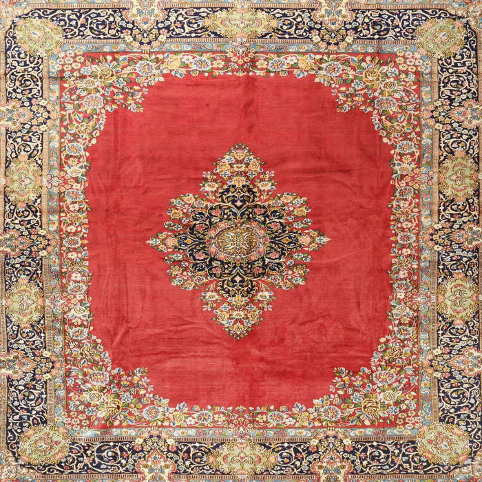 Square Traditional Red Medallion Rug, tr4084