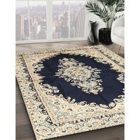 Traditional Khaki Gold Medallion Rug, tr4085