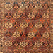 Square Traditional Orange Persian Rug, tr4086