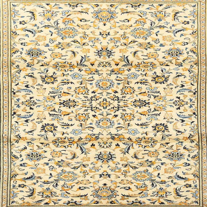 Square Traditional Khaki Gold Persian Rug, tr4088