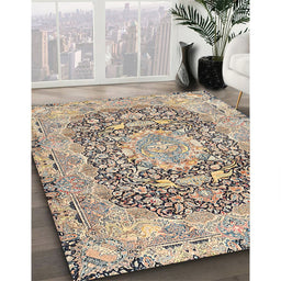 Traditional Brown Persian Rug in Family Room, tr4095