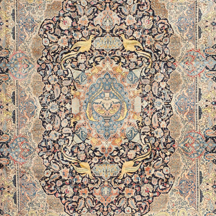 Machine Washable Traditional Brown Rug, wshtr4095