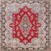 Square Traditional Tan Brown Persian Rug, tr4096