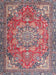 Machine Washable Traditional Brown Red Rug, wshtr4097