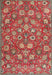 Machine Washable Traditional Red Rug, wshtr4098