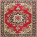 Square Traditional Red Medallion Rug, tr4099