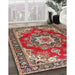 Machine Washable Traditional Tomato Red Rug in a Family Room, wshtr4099