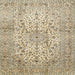 Round Machine Washable Traditional Brown Rug, wshtr409