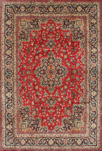 Machine Washable Traditional Orange Brown Rug, wshtr40