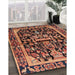 Traditional Sunrise Orange Persian Rug in Family Room, tr4103