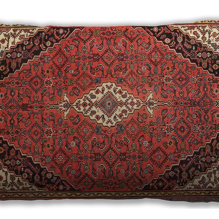 Traditional Classic Rectangular Copper Red Pink Lumbar Throw Pillow, 13 inch by 19 inch, lbtr4104