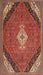 Traditional Copper Red Pink Medallion Rug, tr4104