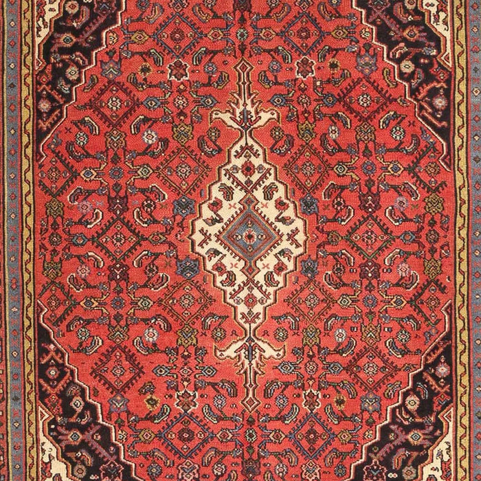 Traditional Copper Red Pink Medallion Rug, tr4104
