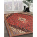 Machine Washable Traditional Copper Red Pink Rug in a Family Room, wshtr4104