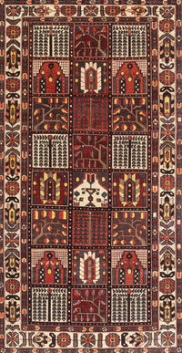 Machine Washable Traditional Saffron Red Rug, wshtr4106