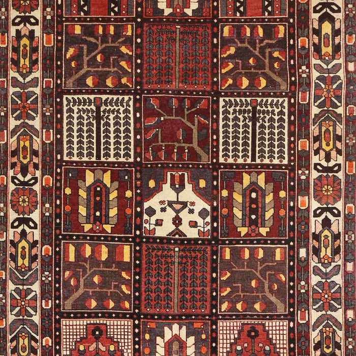 Machine Washable Traditional Saffron Red Rug, wshtr4106