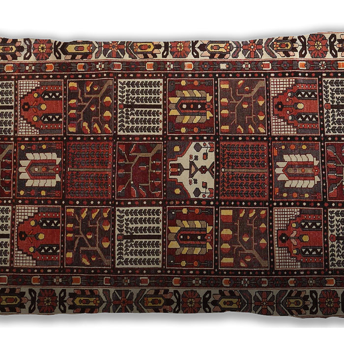 Traditional Classic Rectangular Saffron Red Lumbar Throw Pillow, 13 inch by 19 inch, lbtr4106